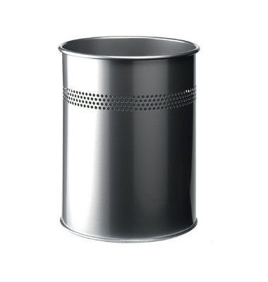 Papierkorb 330023, 15 Liter, rund, silber