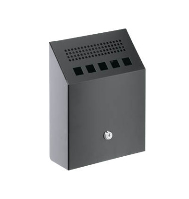 Wandaschenbecher schwarz 28x21x8cm zum Verschliessen Wandaschenbecher schwarz 28x21x8cm zum Verschliessen