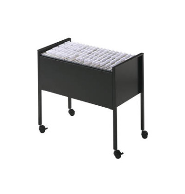 H&auml;ngemappenwagen Mappenboy Economy f. 80 Mappen schwarz 592x655x368 1-bahnig
