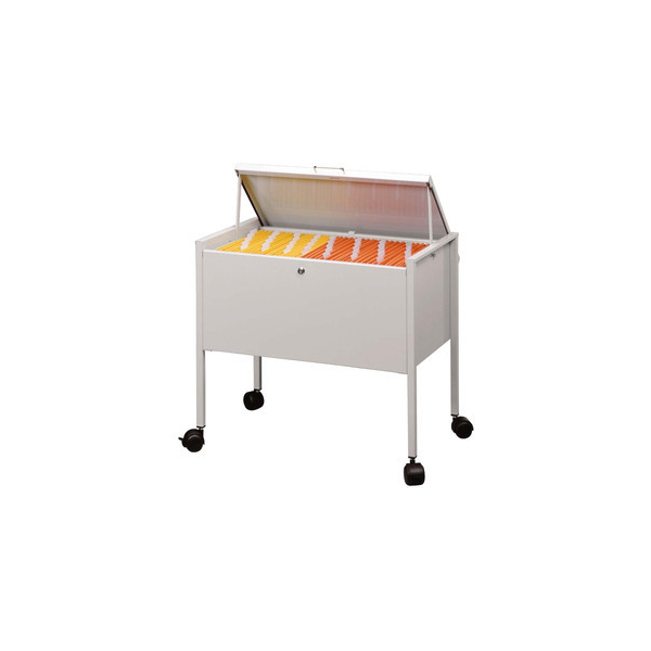 4005546987903 - DURABLE Hängemappenwagen abschließbar grau für bis zu 80 Hängemappen