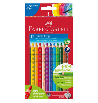 Buntstifte-Set Jumbo GRIP, 110912, farbig sortiert, dreikant, Packung