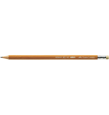 Bleistifte HB natur Wasserlack Härte 2,5 mit Radierer 