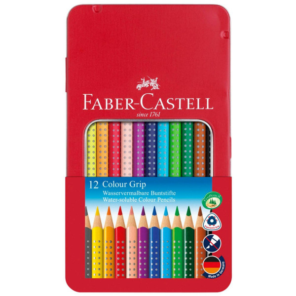 4005401124139 - Buntstifte Colour Grip 12-farbig sortiert 7 x 175mm Metalletui 4005401124139 12 Stück