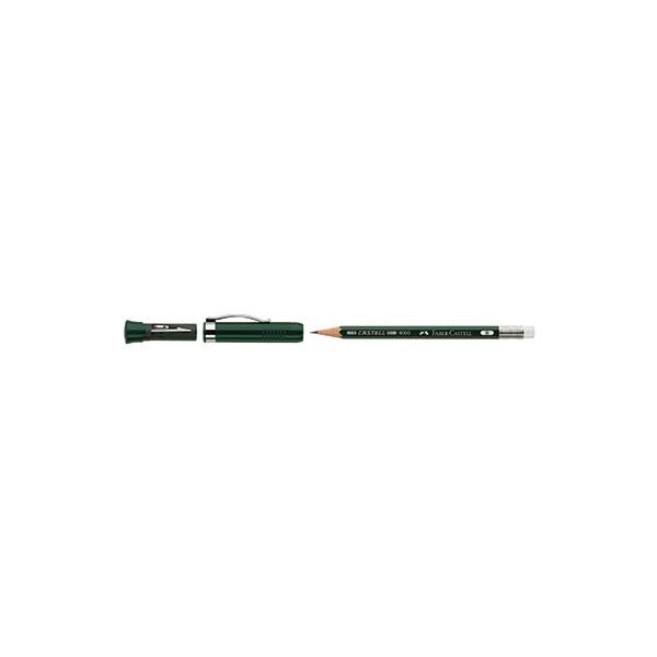 4005401190370 - Bleistift Castell 9000 119037 Härte B 10mm dunkelgrün mit Radiergummi 4005401190370 Faber-Castell