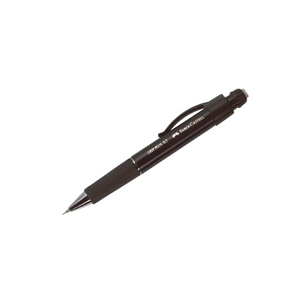 4005401307334 - Druckbleistift GRIP PLUS 130733 Härte HB 07mm metallic-schwarz mit Radiergummi 4005401307334 Faber-Castell