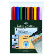 Folienstift Multimark 1513 F farbig sortiert 0,6 mm 8er-Etui permanent