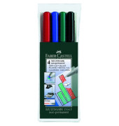 Folienstifte-Set Multimark, 151404, 4-farbig sortiert, 0,6mm, Rundspitze