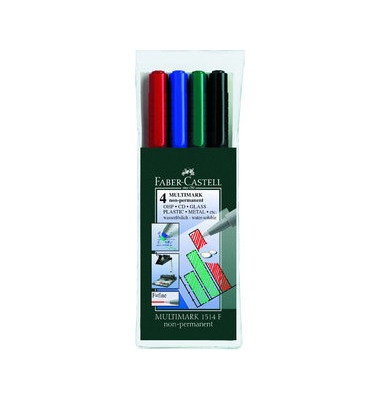 Folienstift Multimark 1514 F farbig sortiert 0,6 mm 4er-Etui non-permanent Folienstift Multimark 1514 F farbig sortiert 0,6 mm 4er-Etui non-permanent