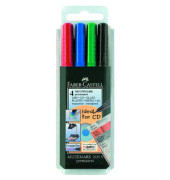Folienstifte-Set Multimark, 152304, 4-farbig sortiert, 0,4mm, Rundspitze