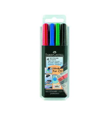 Folienstifte-Set Multimark, 152304, 4-farbig sortiert, 0,4mm, Rundspitze