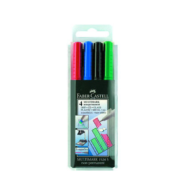 Folienstift Multimark 1524 S farbig sortiert 0,4 mm 4er-Etui non-permanent Folienstift Multimark 1524 S farbig sortiert 0,4 mm 4er-Etui non-permanent
