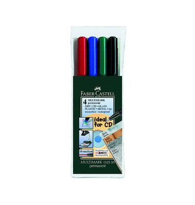 Folienstift Multimark 1525 M farbig sortiert 1,0 mm 4er Etui permanent Folienstift Multimark 1525 M farbig sortiert 1,0 mm 4er Etui permanent