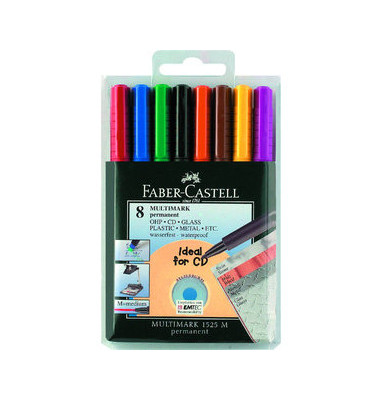 Folienstifte-Set Multimark, 152509, 8-farbig sortiert, 1mm, Rundspitze