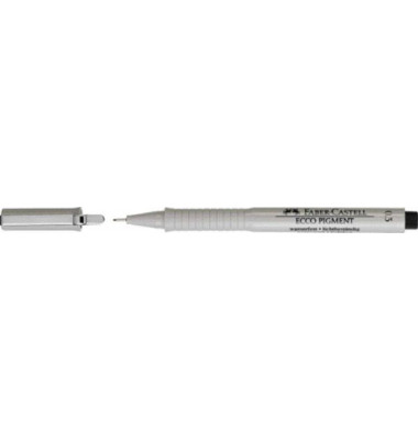 Pigmentliner Ecco Pigment, 166399, grau (Schreibfarbe: schwarz), 0,3mm