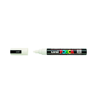 Permanentmarker Posca, 182501, weiß, 2,5mm Rundspitze