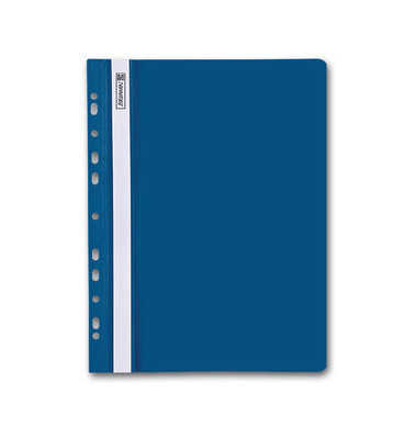 Schnellhefter 102015230, A4, blau, Polyvinylchlorid (PVC), Vorderdeckel transparent