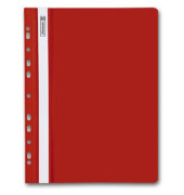 Schnellhefter Office to go 102015220, A4, rot, Polyvinylchlorid (PVC), 80g, Vorderdeckel transparent