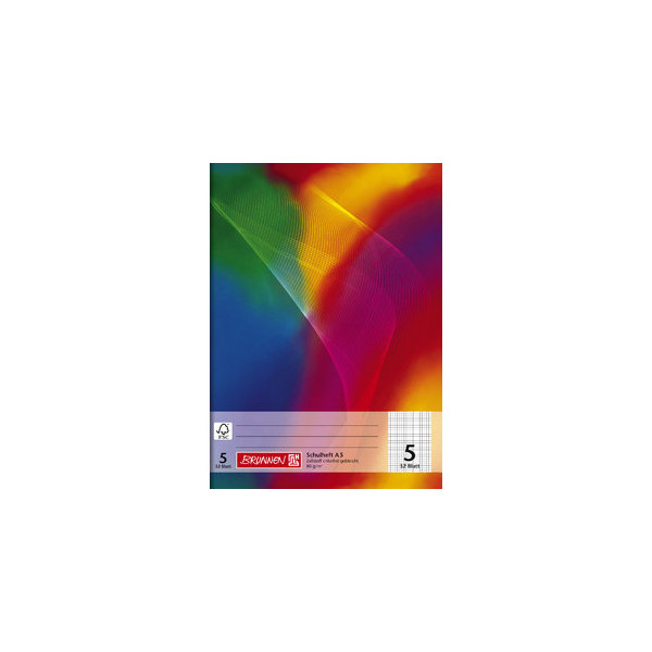 4003273593718 - Schulheft 10-4530502 Lineatur 5   kariert   keine A5 80g regenbogen 32 Blatt   64 Seiten 4003273593718 Brunnen