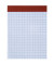 Notizblock 1055132, kariert, A7, 70g, rot, weiss, 50 Blatt