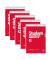 Collegeblock 10-6791201 Student, Lineatur 28 / kariert mit Rand innen/außen, A4+, 70g, rot, 80 Blatt