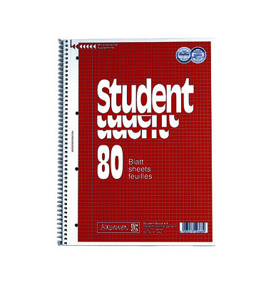 Collegeblock Student 80 10-67 942, A4 kariert, 70g 80 Blatt, 4-fach-Lochung