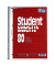 Collegeblock 10-67942 Student, Lineatur 22 / kariert mit Rand innen, A4, 70g, rot, 80 Blatt