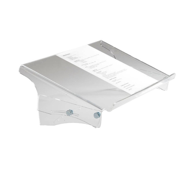 8717399990066 - Konzepthalter Q-doc 515 DIN A4 nicht höhenverstellbar mit Neigungsverstellung ohne verstellbaren Zeilenzeiger Acryl 100 % recycelt transparent