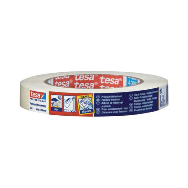 12 Stück Tesa Kreppband 04306-00043 Premium 25mm x 50m beige ablösbar 4042448087270 Tesa 50 Meter