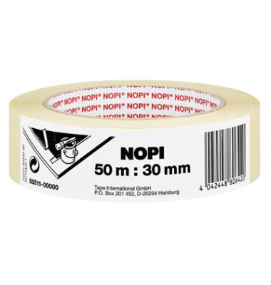 Kreppband 55511-00000 30mm x 50m beige ablösbar