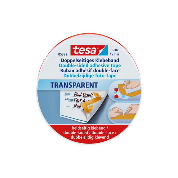 0000040061023 - Klebeband doppelseitig Doppelband 05338-00000-01 15mm x 10m transparent 0000040061023 10 Meter