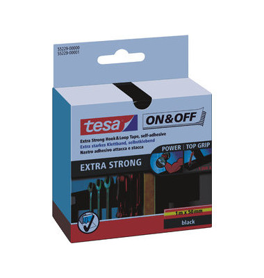 Klettband ON&OFF Extra Strong 50mm x 1m schwarz