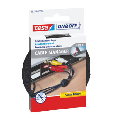 Kabelmanager VELCRO universal schwarz 10mmx5m