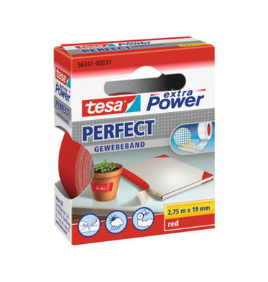 Gewebeband extra Power 56341 19mm x 2,75m rot Gewebeband extra Power 56341 19mm x 2,75m rot