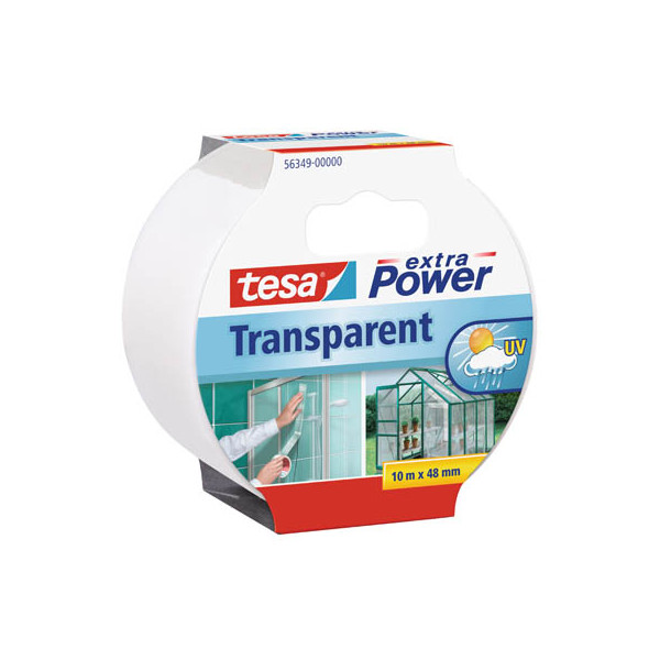 6 Stück Tesa Gewebeband extra Power 56349-00000-04, 48mm x 10m, transparent 4042448033222 Tesa 10 Meter