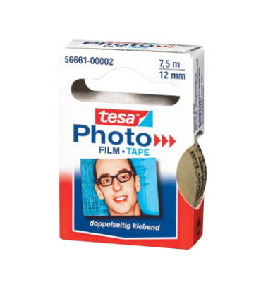 Klebeband doppelseitig Photo Film 56661-00002-00, 12mm x 7,5m, transparent