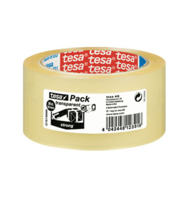 Packband tesapack Strong 57167-00000-05, 50mm x 66m, 45my, transparent