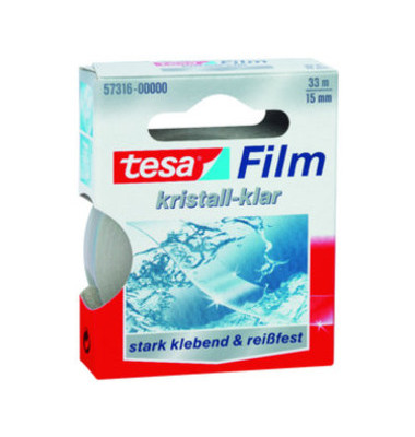 Klebeband kristall-klar 57316-00000-02, 15mm x 33m, transparent