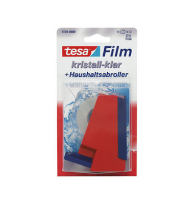 Klebebandabroller 57320-00000-02, f&uuml;r Klebeb&auml;nder bis 15mm x 33m, rot/blau