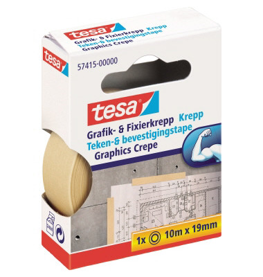 Grafik- und Fixier-Kreppband 57416-00000 19mm x 25m beige ablösbar