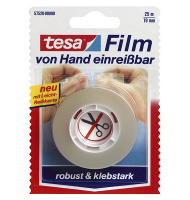 Klebeband 57520-00000, 19mm x 25m, transparent