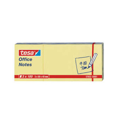Haftnotizen 57653-00001-05, Office Notes, 50x40mm, gelb, rechteckig