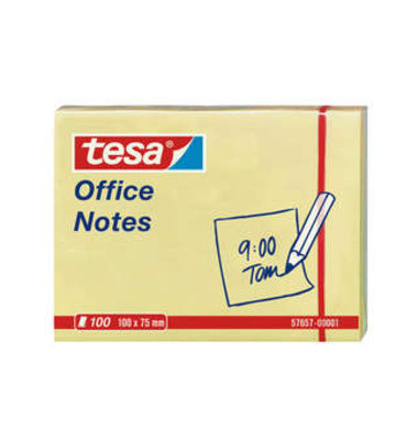 Haftnotizen 57657-00001-05, Office Notes, 100x75mm, gelb, ohne, rechteckig