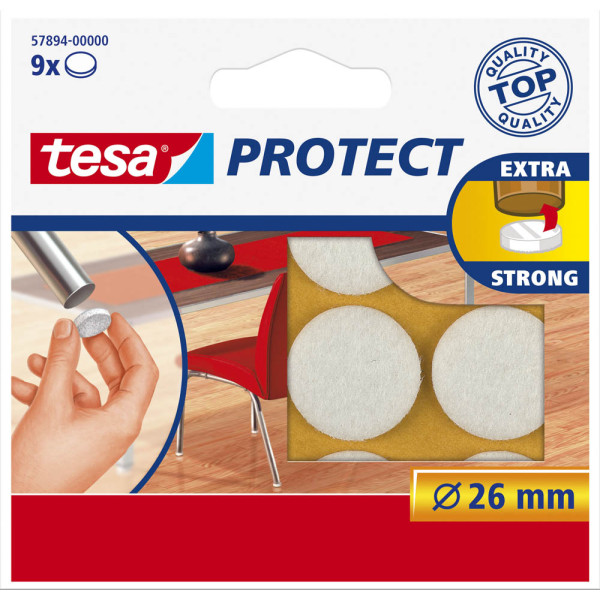 20 Stück Tesa Filzgleiter rund weiß 26mm 4042448885036 Tesa 57894-00000-01 9 Stück