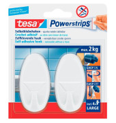 Powerstrips mit 2 Haken Oval weiss