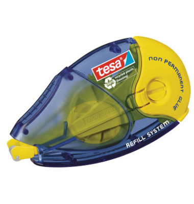 Kleberoller 59200-00005-06 non permanent ecoLogo, 8,4mm x 14m, transparent/blau