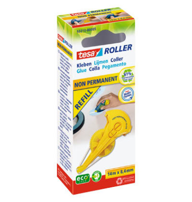 Kleberollernachf&uuml;llkassetten 59210-00005-06 non permanent ecoLogo, 8,4mm x 14m