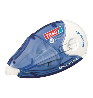 Korrekturroller 59840-00005-05 ecoLogo, blau/transparent, 4,2mm x 14m, nachf&uuml;llbar, in Karton
