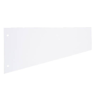 Trennstreifen 10838506 Trapez weiß 190g gelocht 23x12cm 