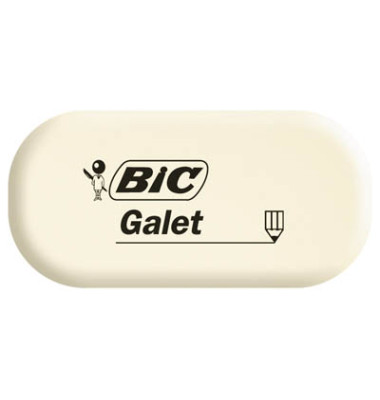 Radiergummi Galet 58 x 28 x 13mm oval weiß
