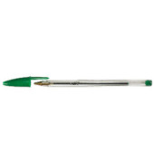Kugelschreiber Cristal transparent/grün Mine 0,4mm Schreibfarbe grün